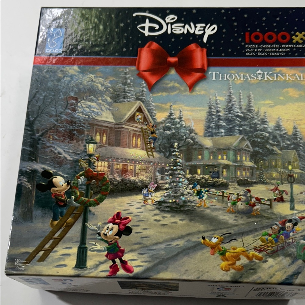 Disney Thomas Kinkade Festive Winter Puzzle - Red and Green - Picture 12 of 16